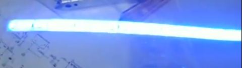 ไฟวิ่ง led daylight 12V สีฟ้า ยาว 60cm บางเฉียบ กันน้ำ